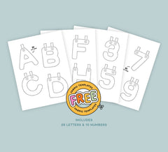 Letter Garland Template