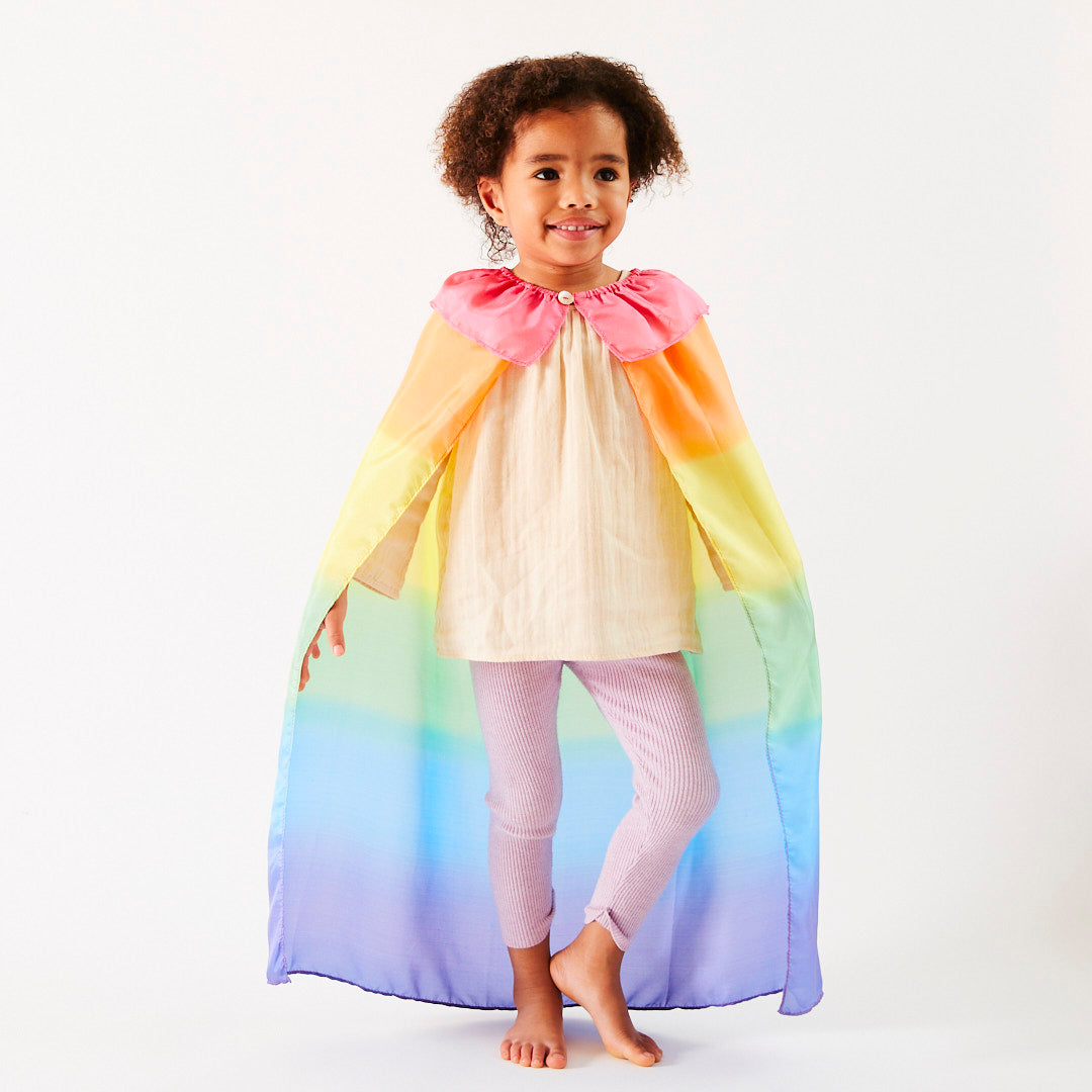 Silk Cape in Rainbow