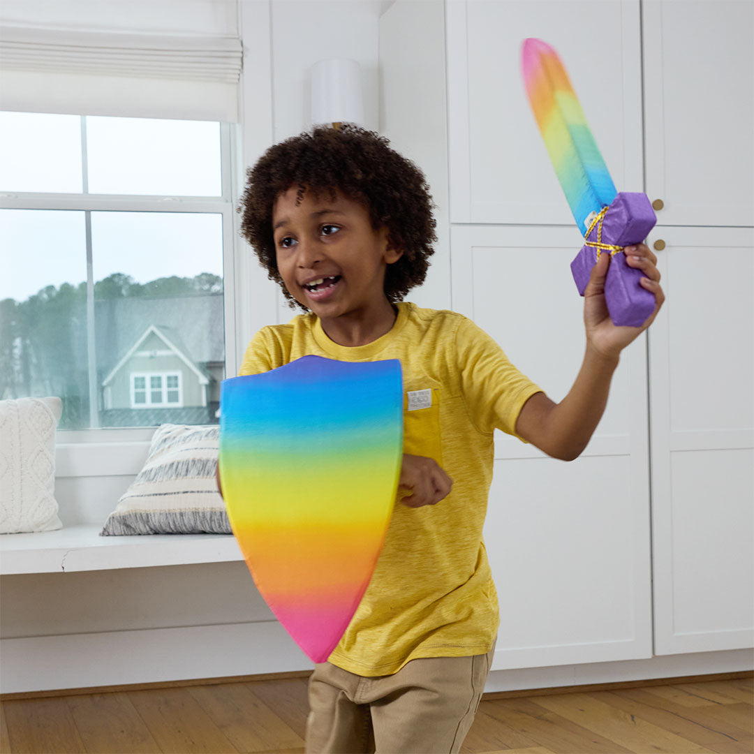 Playsilk Sword & Shield Set in Rainbow